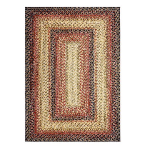 Boho Braided Area Rug Red 4 ft x 6 ft 1