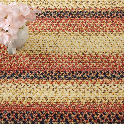 Boho Braided Area Rug Red 4 ft x 6 ft 2