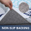 Washable floral rug gray blue 2 ft x 6 ft 3