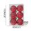 Red Hanging Mirror Disco Ball Set 6 pcs 1.57 inch 6