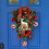 Christmas inverted tree decoration rattan red balls 5