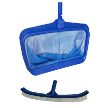 Heavy Duty Pool Skimmer Net and Brush with Fine Mesh Filtration for Swimming Pool Cleaning