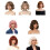 Classical Bob Curly Wigs With Bangs Artificial Hair Full Head-D 2