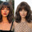 Classical Bob Curly Wigs With Bangs Artificial Hair Full Head-D 6