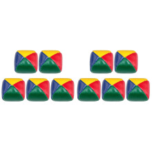 10Pièces Sacs Haricots Ronds PU Jeux Interactifs Pour Enfants Colorés