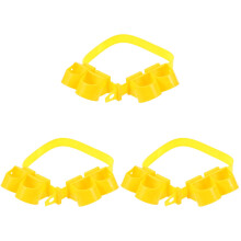 3Sets Wide Plastic Tree Support Straps Yellow Fixator for Bike Use