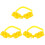 3Sets Wide Plastic Tree Support Straps Yellow Fixator for Bike Use 1