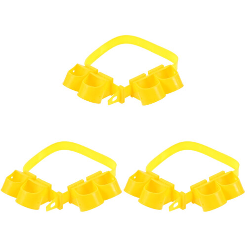 3Sets Wide Plastic Tree Support Straps Yellow Fixator for Bike Use