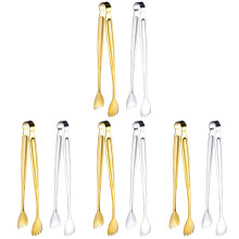 8Pcs Stainless Steel Steak Tongs Barbecue Kitchen Food Serving Tongs