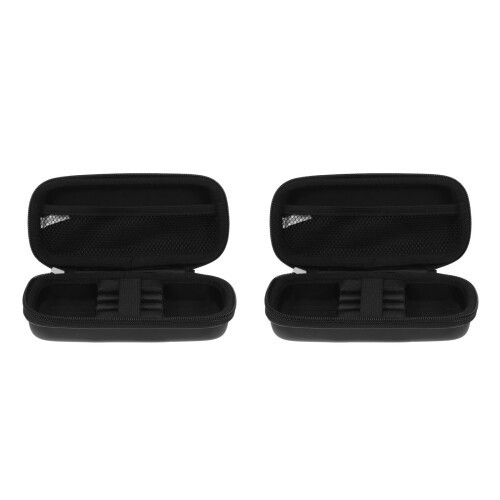 2Pièces Étui Darts Rigide Noir Eva Canvas Zingué Pour Stockage Sûr