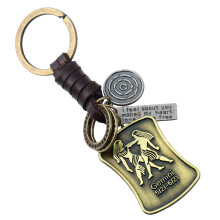 Keychains Tag Key Pendant Retro Key Chain for Men Women Trendy Jewelry Car Keyrings Charm (Gemini)