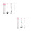 2Sets Pink Portable Fork Spoon Chopsticks Set Stainless Steel PP Case 1