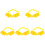 5Sets Durable Yellow Plastic Tree Branch Support Straps for Garden Use 1