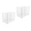 2Pcs White Metal Refrigerator Storage Bins with Grid Design and Basket 1