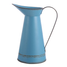 2Pcs Sky-Blue Iron Flower Buckets Decorative Plant Pots
