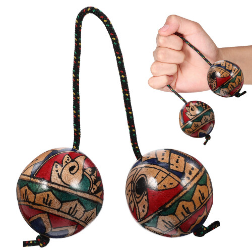 3Pièces Balles De Percussion Peintes À Couleurs Assorties