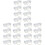 24Pcs White Pastry Boxes Clear Cake Carrying Containers 1