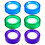 6Pcs Assorted Color Finger Moistener Sponge for Bank and Office Use 1