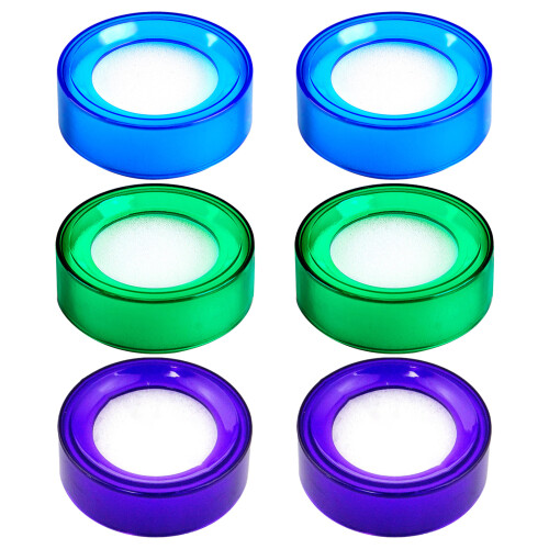 6Pcs Assorted Color Finger Moistener Sponge for Bank and Office Use