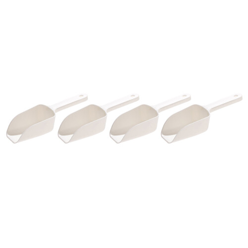3Sets White Food Ice Flour Tea Scoops for Home Use
