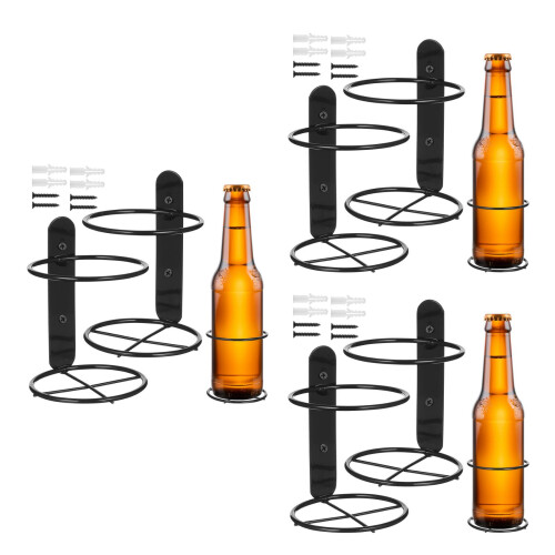 6Pcs Metal Wall Rack Black Single Holder for Wall Display