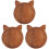 3Pcs Wood Food Serving Tray Smooth Finish Home Use Tray 1