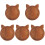 5Pcs Light Brown Wooden Serving Trays Delicate Solid Wood Snack Plates 1