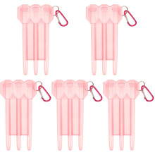 5Pcs Lightweight Pink Plastic Case with Carabiner for Darts