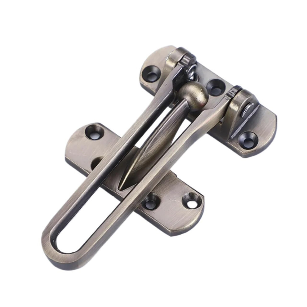 Door Security Lock 6 Pack Zinc Alloy Swing Bar Lock Antitheft Reinforcement Brushed Chrome Finish 9330225780403