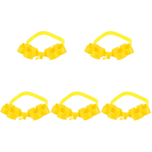 5Sets Yellow Plastic Tree Support Straps for Bike Use Durable Fixator