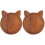 2Pcs Light Brown Wooden Design Wood Tea Snack Serving Plate 1