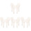16Pcs Compact White Rice Paddle Cooking Spoons Non-Scratch Tableware 1