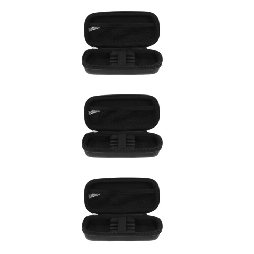 3Pcs Black Darts Storage Organizer Case Eva Zinc Alloy Durable Holder