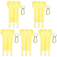 5Pcs Lightweight Yellow Darts Organizer Storage Cases with Carabiner