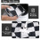 Modern Checkered Runner Rug Black 2 ft x 6 ft 5