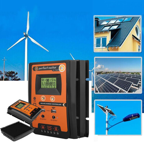 30A Solar Charge Controller with Dual USB and LCD Display, Solar Battery Regulator for Car RV Boat 1