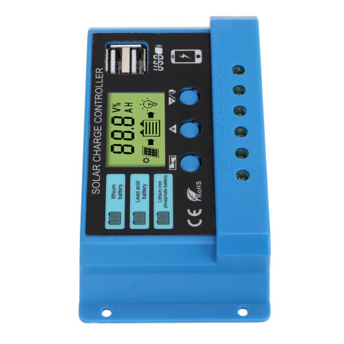30A Solar Charge Controller 12V 24V with Clear Digital Display and Overcurrent Protection for Home RV 1