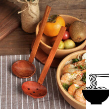 Cucchiaio da Portata di Ramen da 3 Pezzi Fatto un Mano nel Legno Adatto per Porridge, Zuppa, Ramen, Pentola Calda, Ristorante, Famiglia Ecc.