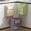 Kitchen Wall-Mounted Trash Can Foldable Hanging Household High-Value Trash Can Cabinet Hanging Trash Can,Light Green 4