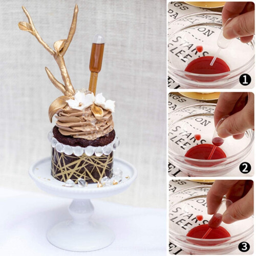 Σταγονόμετρο υγρού για cupcakes για βασικά είδη ψησίματος, πλαστικές πιπέτες 2