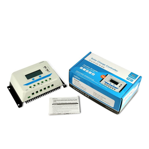 20A VS2024AU Solar Charge Controller Regulator for 12V 24V Battery Systems Dual Voltage Compatibility 2
