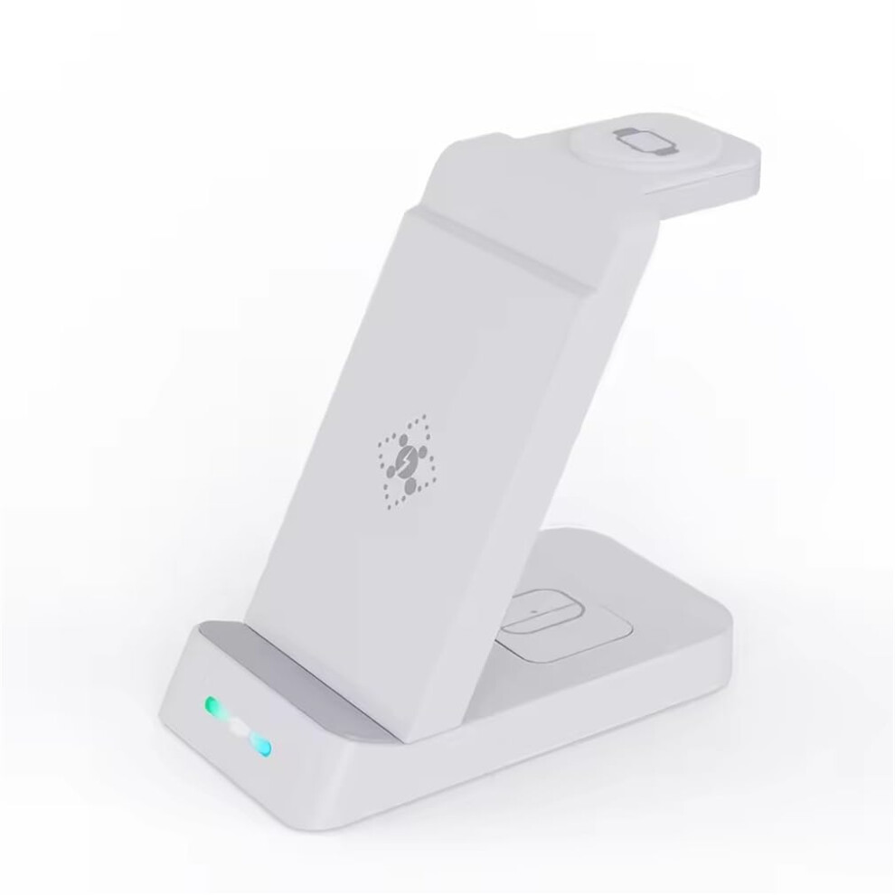 3 In 1 Wireless Charging Station For Iphone And Samsung, 18W Fast Wireless Charger Stand For Multiple Devices, White 9330225813996