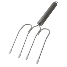 Stainless Steel Turkey Lifter Fork with Secure Grip for Roasting and Barbecue, Heavy Duty Thanksgiving Essential