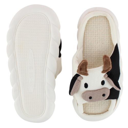 CTM Women's Cow Slide Slippers 2