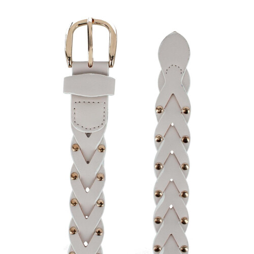 CTM Women's Braided Studded Dress Belt 1
