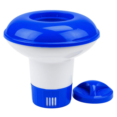 Collapsible Floating Chlorine Dispenser for 5 Inch Tablets, Secure Pool and Spa Tablet Holder 1