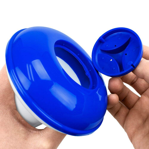 Collapsible Floating Chlorine Dispenser for 5 Inch Tablets, Secure Pool and Spa Tablet Holder 2