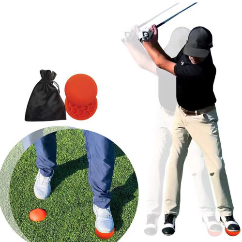 2er-Pack Golf-Fußpositionsmatte, Golf-Haltepad-Set zur-Rot 2