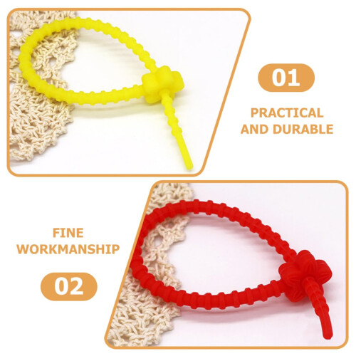 100pcs Reusable Silicone Cable Ties with Snap Lock Design, Adjustable Cable Management Straps for Home and Office 2
