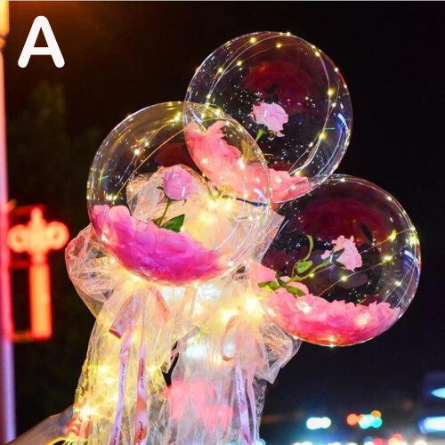 LED-Ballonrosenstrauß mit Lichtern, 12 Stück 1